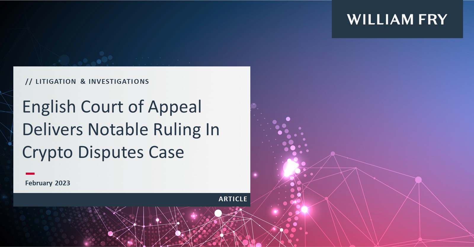An English Court of Appeal recently overturned a High Court decision regarding issues surrounding the duty of care owed by blockchain developers to cryptocurrency owners in cases of crypto fraud.