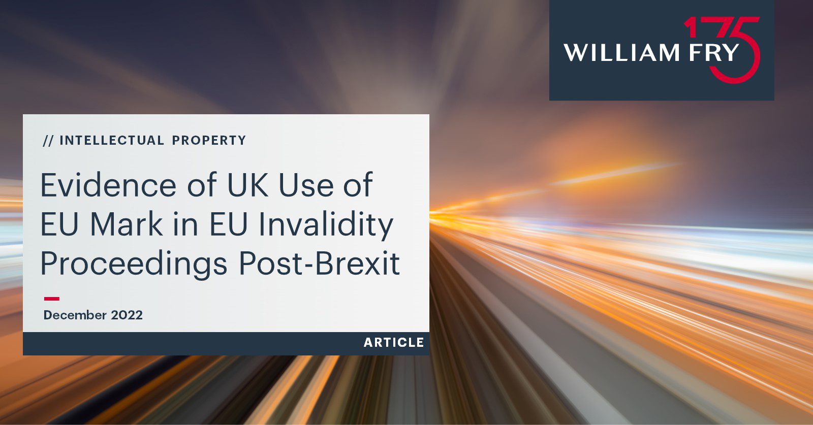 Evidence of UK Use of EU Mark in EU Invalidity Proceedings Post-Brexit