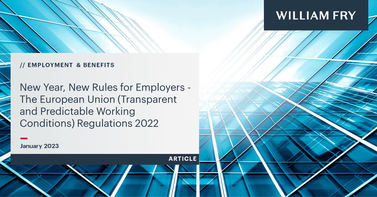 New Year New Rules for Employers - The European Union Regulations 2022