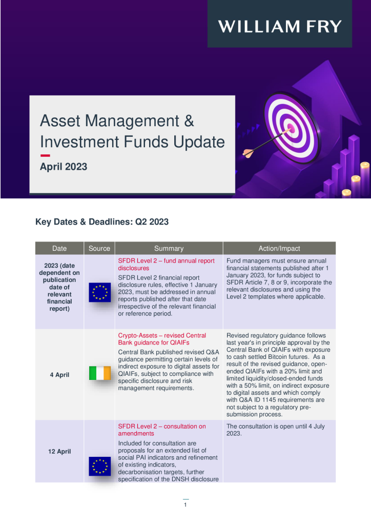 Asset Management Investment Funds Update - April 2023