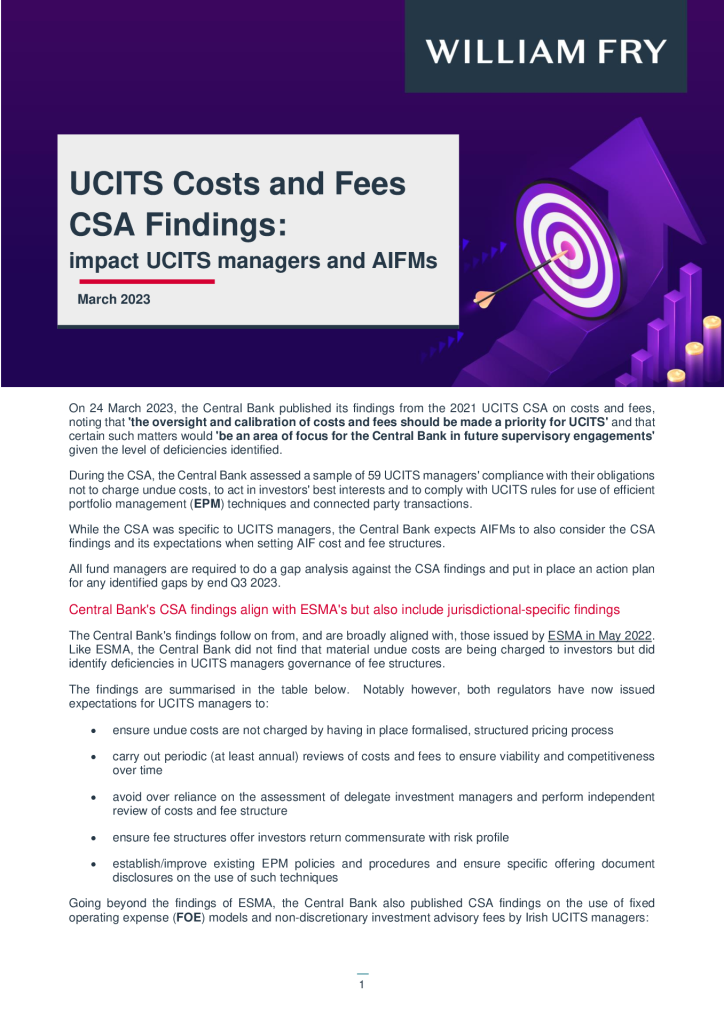 Costs and Fees CSA Findings_ impact UCITS managers and AIFMs