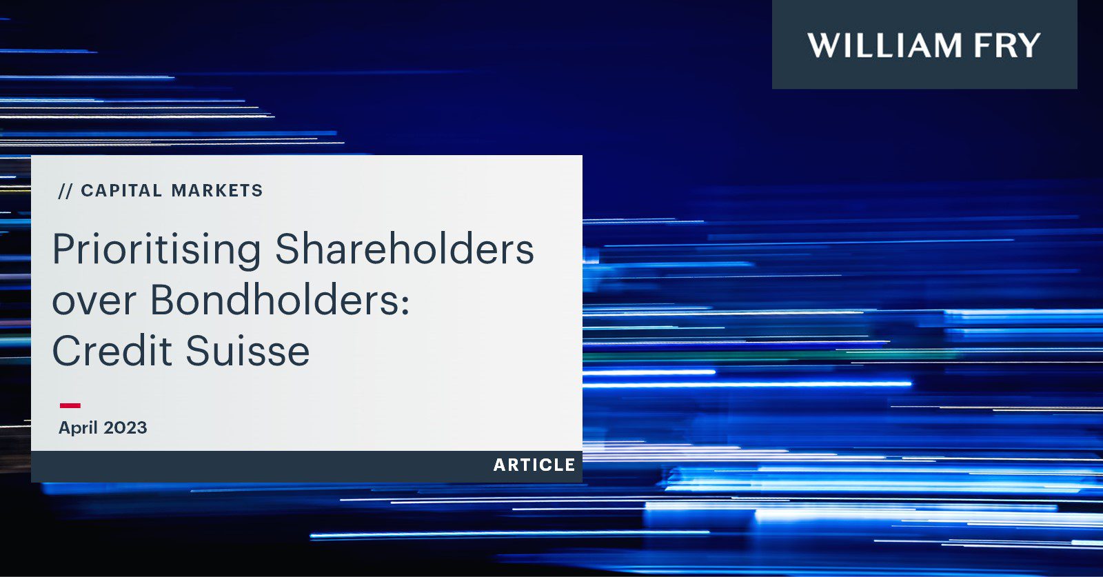 Prioritising Shareholders over Bondholders: Credit Suisse