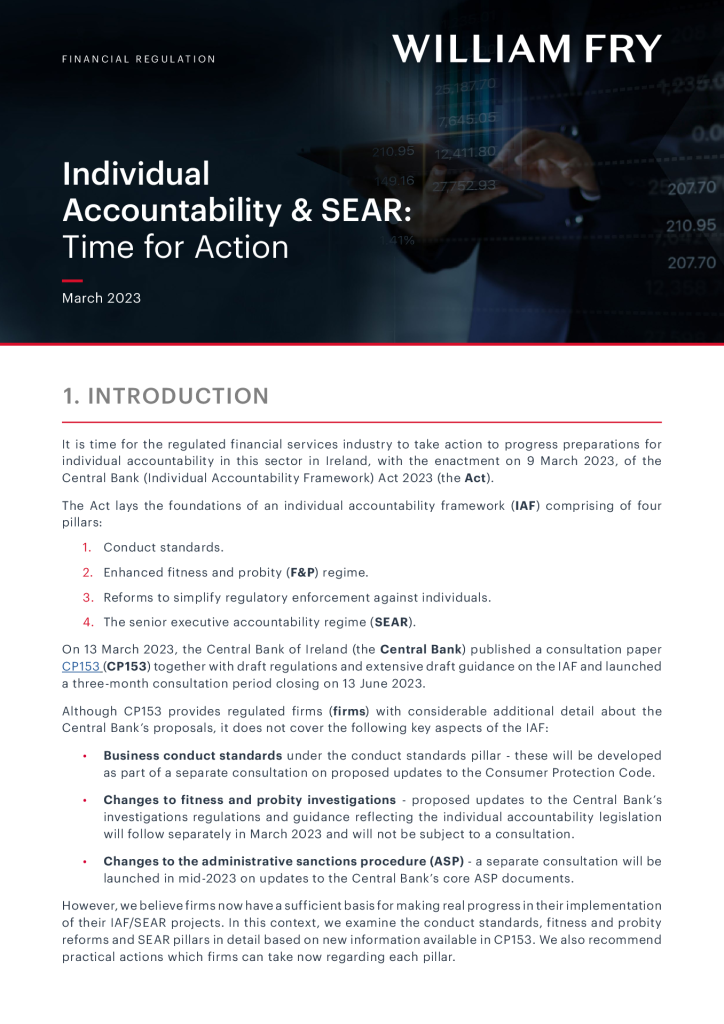 Individual Accountability & SEAR: Time for Action
