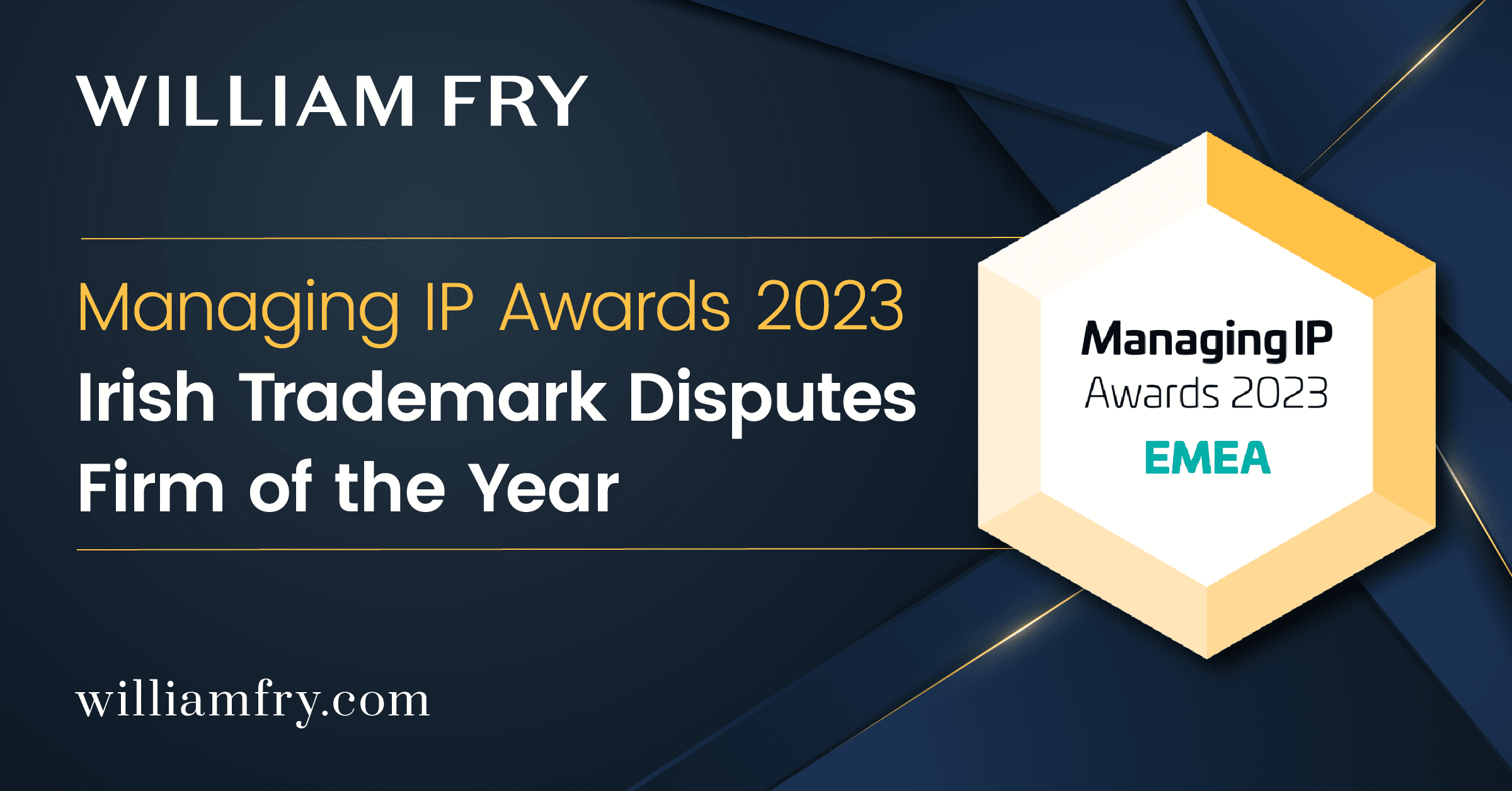 William Fry Awarded Irish Trademark Disputes Firm of the Year