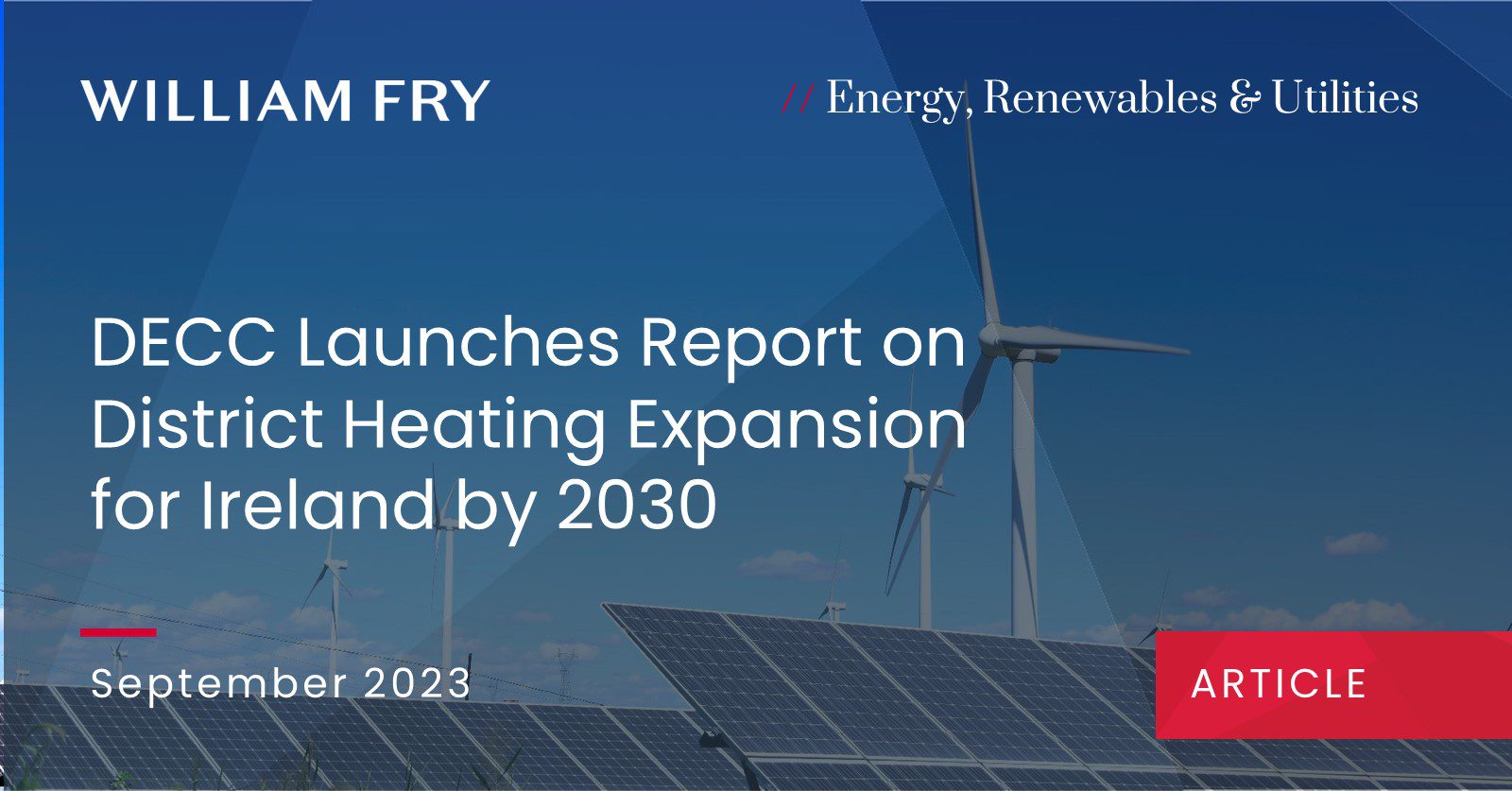 DECC Launches Report on District Heating Expansion for Ireland by 2030