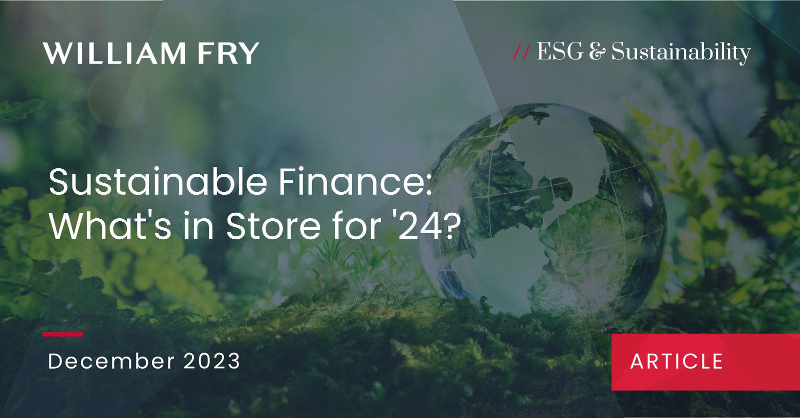 Sustainable Finance What's in Store for 24