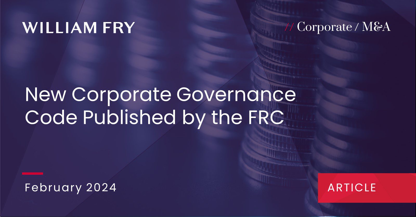 New Corporate Governance Code Published by the FRC
