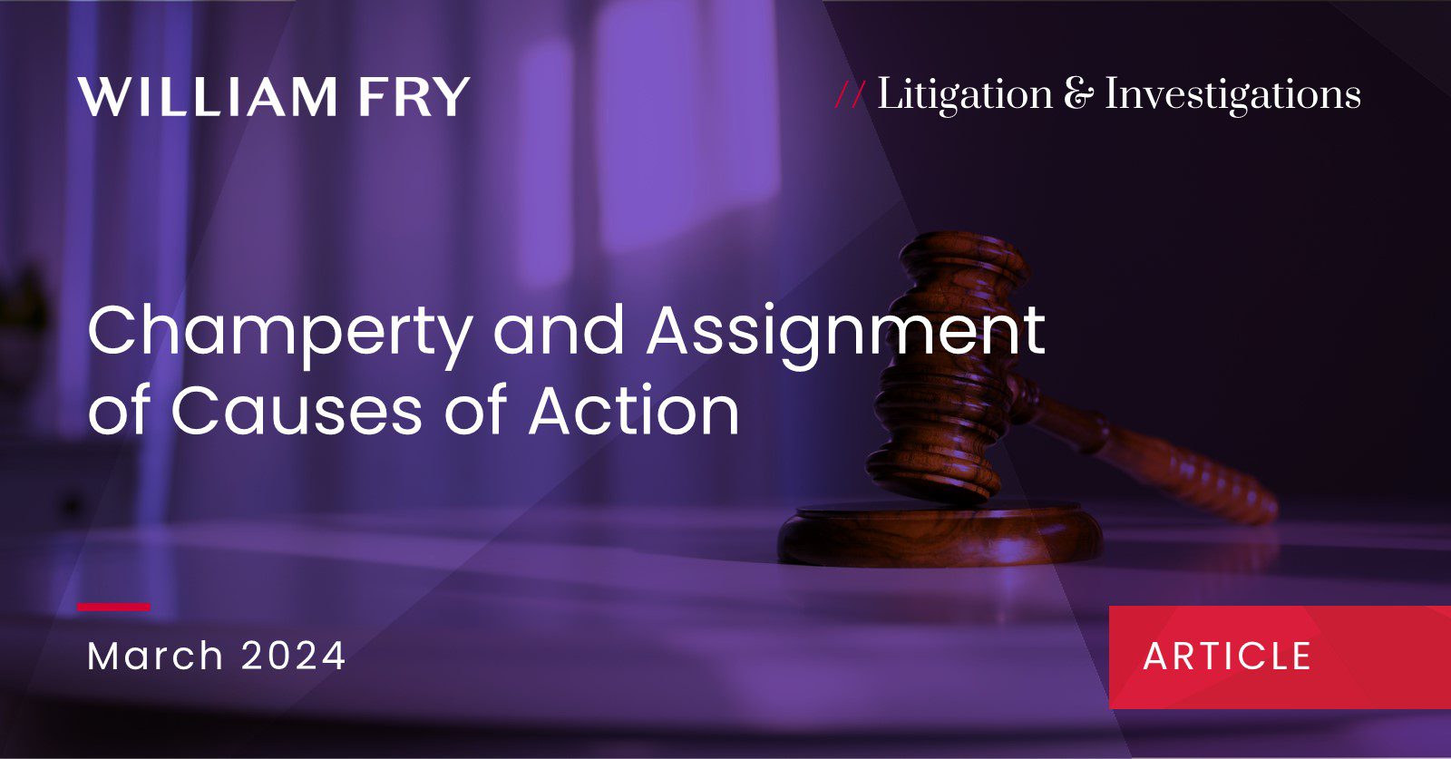 Champerty and Assignment of Causes of Action